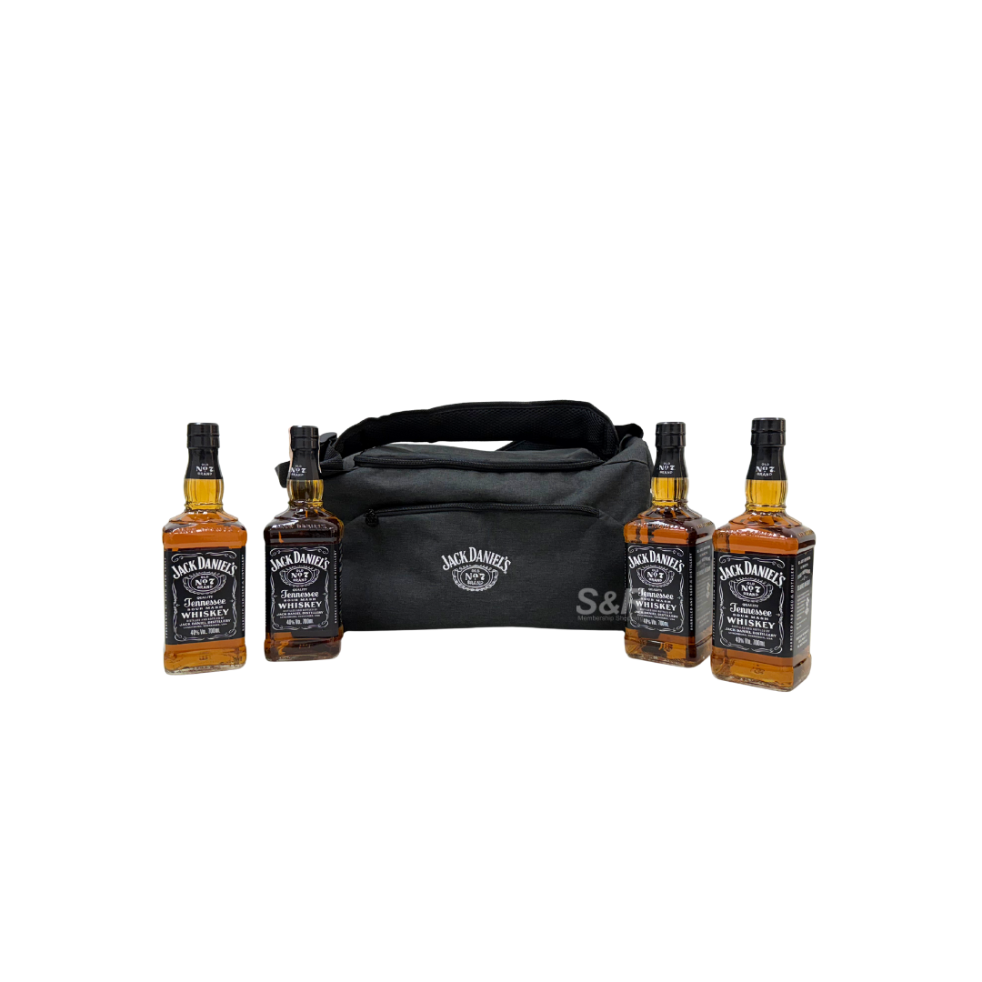 Jack Daniel's No. 7 Whisky 4 x 700mL with FREE Bag Jack Daniel's No. 7 Whisky 4 x 700mL with FREE Bag